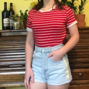 ⭐️3 for $15⭐️ Ringer Striped Red T-Shirt